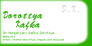 dorottya kafka business card